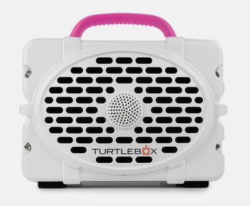TURTLEBOX- Generation 3 Speaker in White/Pink